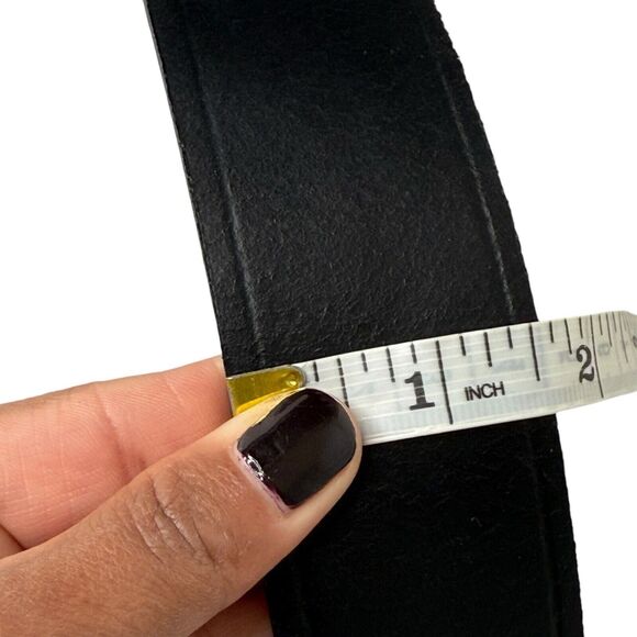 Task Force Genuine Top Grain Leather Belt Men Size 38 Black USA Made Work Casual - Picture 7 of 8